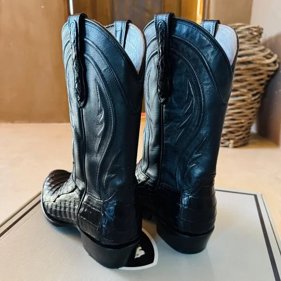 NWT Rujo Boots Mens The Blake Caiman Midnight Black 10.5 D Boxed - Picture 4 of 12